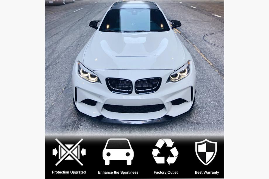 BMW 2 Series F22/F23 2014-2021 Splitter delantero Lip V4 para F87 M2 Competition, Carbono Foto 3