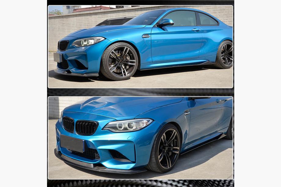 BMW 2 Series F22/F23 2014-2021 Lip delantero V1 para F87 M2, carbono Foto 3