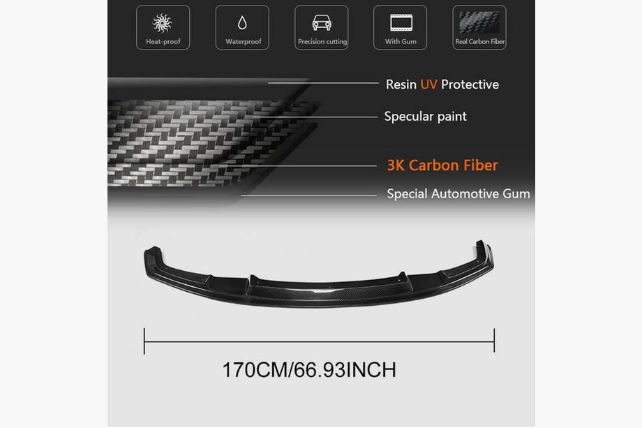 BMW 2 Series F22/F23 2014-2021 Lip delantero V1 para F87 M2, carbono Foto 5