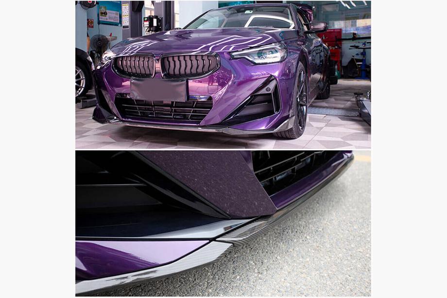 BMW 2 Series G42 2021- Lip delantero parachoques (para M-Sport, Carbono) Foto 2
