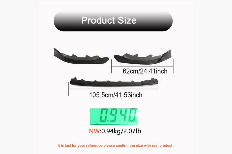 BMW 2 Series G42 2021- Lip delantero parachoques (para M-Sport, Carbono) Foto 4