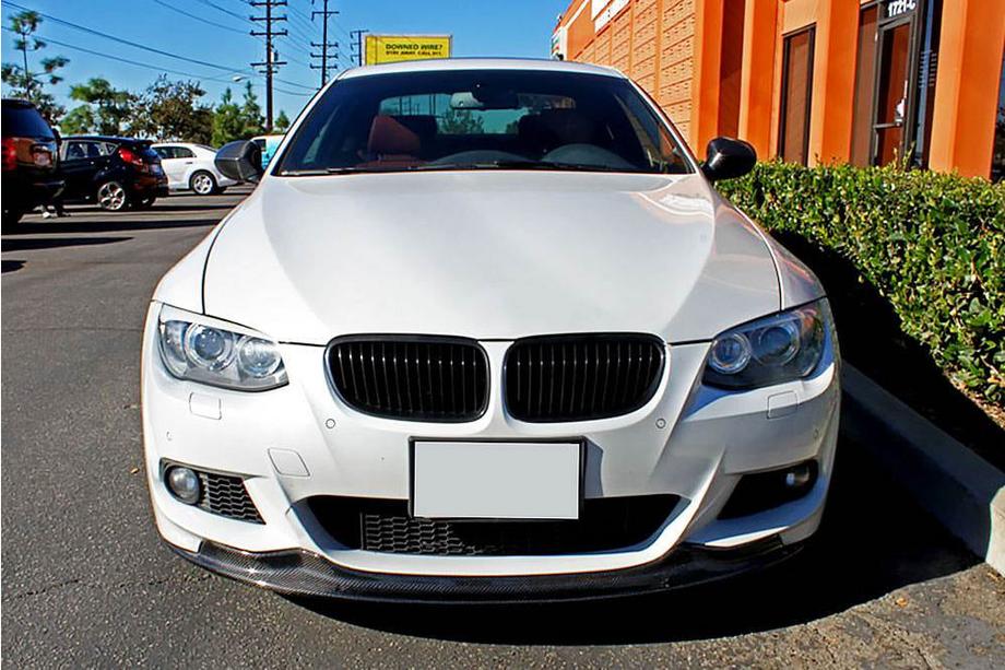 BMW 3 Series E90/E91 2005-2011 Labio de Parachoques Delantero FRP V2 (2010-2012 M-Sport) Foto 2