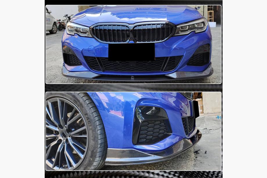 BMW 3 Series G20/G21 2018- Labio Paragolpes Delantero AC-Style (para M-Sport 2018-2022, Carbono) Foto 3