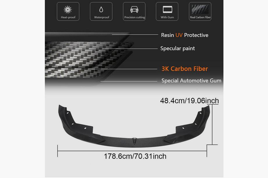 BMW 3 Series G20/G21 2018- Labio Paragolpes Delantero AC-Style (para M-Sport 2018-2022, Carbono) Foto 5