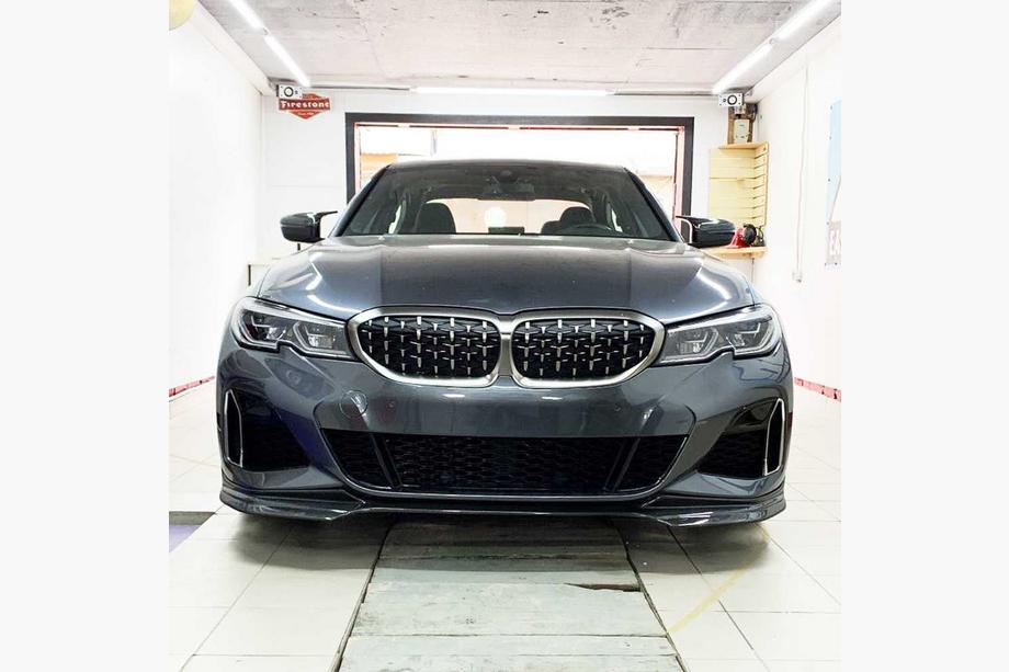 BMW 3 Series G20/G21 2018- Lip delantero V3 para M-Sport 2018-2022, Carbono Foto 1