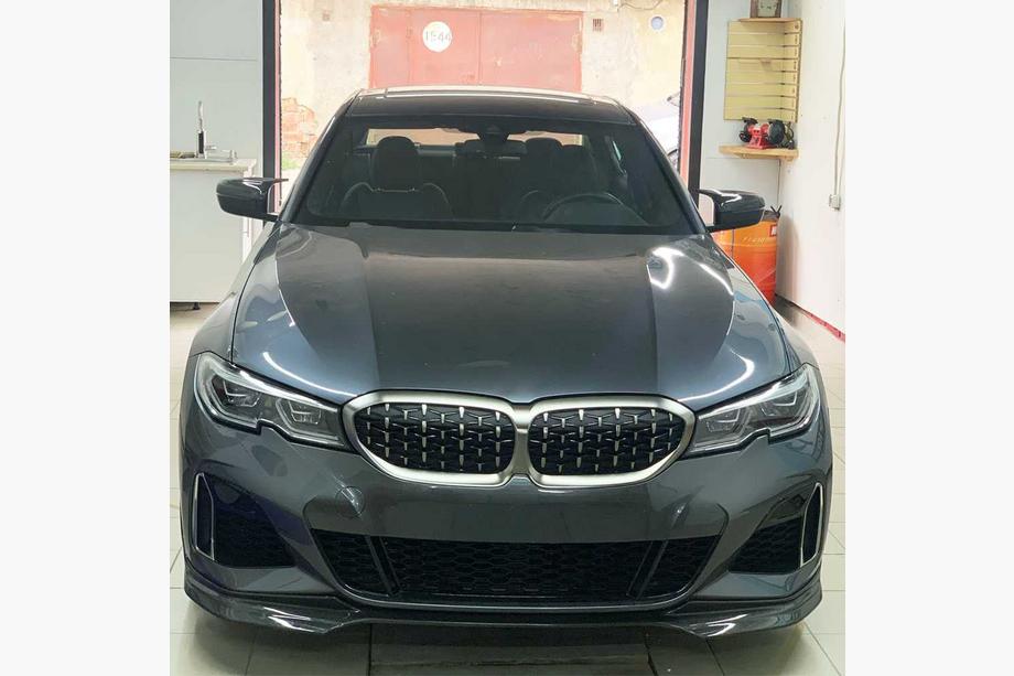 BMW 3 Series G20/G21 2018- Lip delantero V3 para M-Sport 2018-2022, Carbono Foto 6
