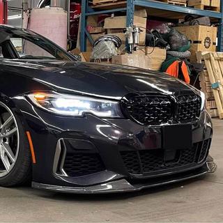 Labio delantero parachoques V5 (para M-Sport 2018-2022, Carbono) BMW 3 Series G20/G21 2018- foto 2