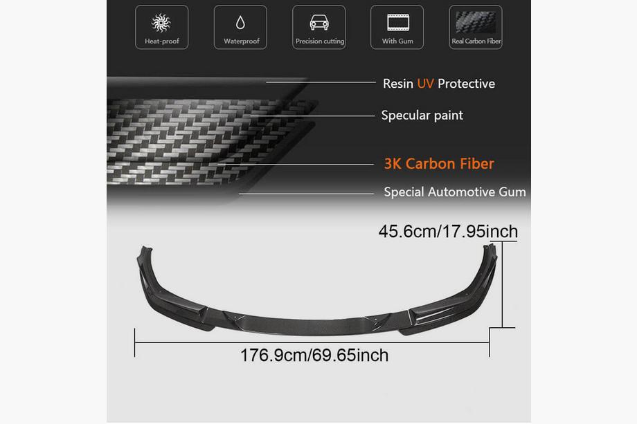 BMW 3 Series G20/G21 2018- Labio Delantero V7 para M-Sport 2018-2022 Carbono Foto 6