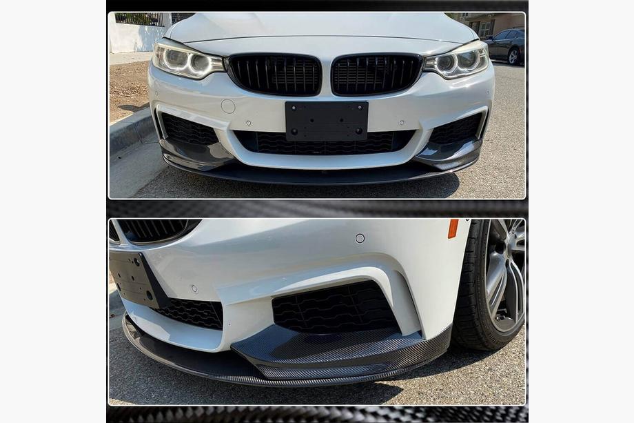 BMW 4 Series F32/F33/F36 2012-2020 Lip delantero V3 para M-Sport, Carbono Foto 3