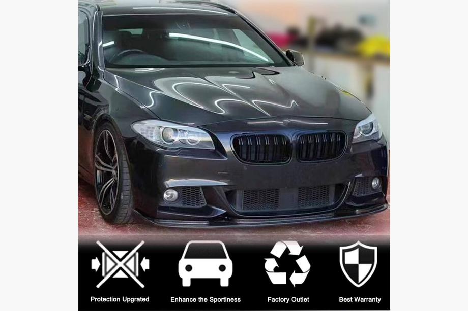 BMW 5 Series F10/F11 2010–2016 Lip Frontal V2 para F10 M-Sport, Carbono Foto 2