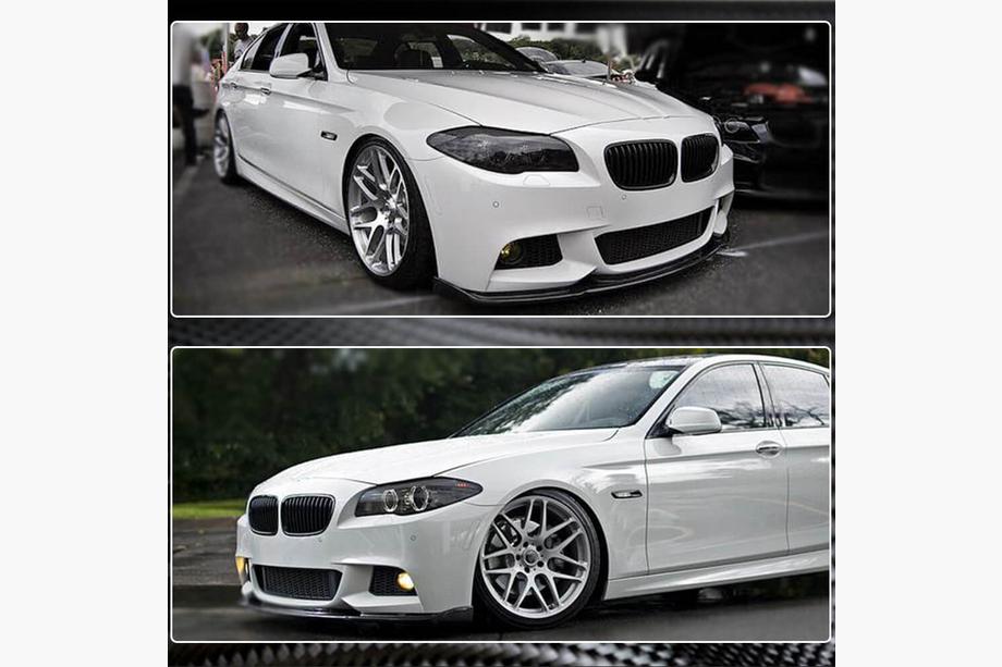 BMW 5 Series F10/F11 2010–2016 Lip Frontal V2 para F10 M-Sport, Carbono Foto 4