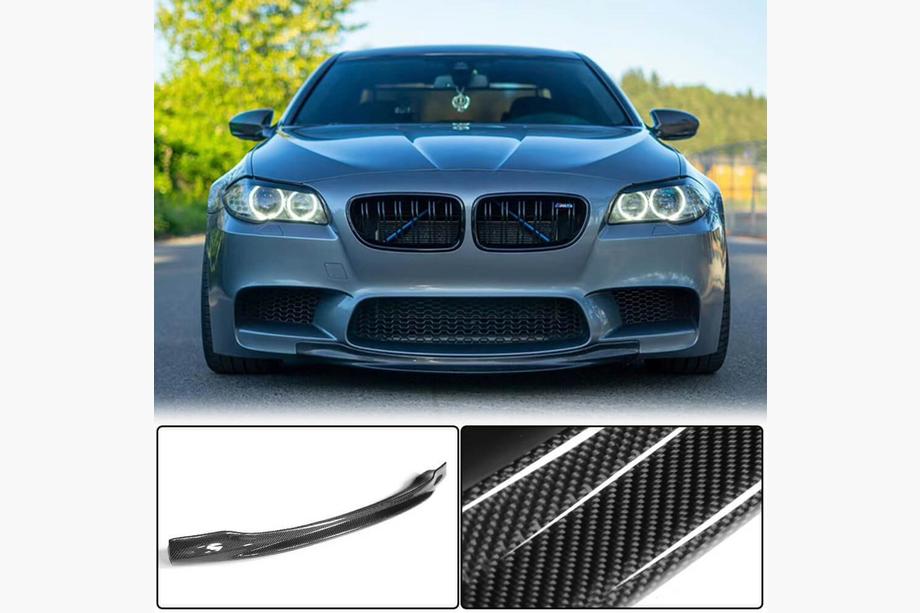 BMW 5 Series F10/F11 2010–2016 Lip Frontal V4 para F10 M5 Carbono Foto 1