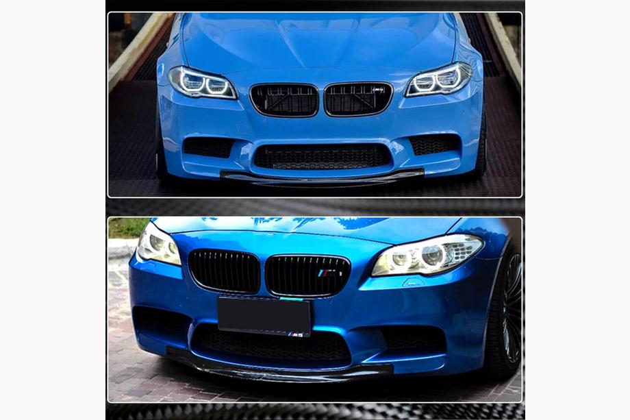 BMW 5 Series F10/F11 2010–2016 Lip Frontal V4 para F10 M5 Carbono Foto 3