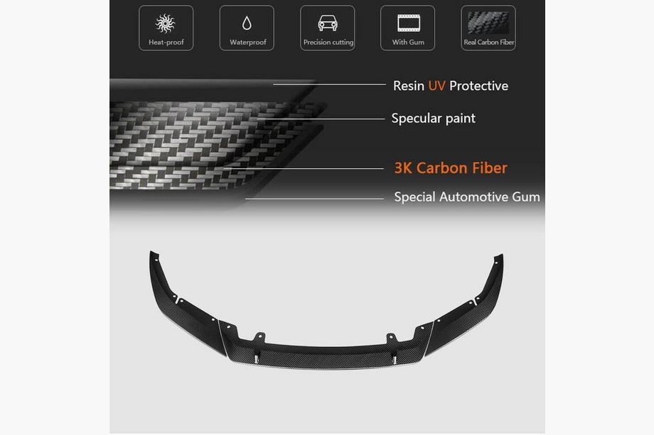 BMW Serie 5 G30/G31 2017–2023 Splitter delantero Lip V4 para M5 F90 2020-2024, Carbono Foto 5