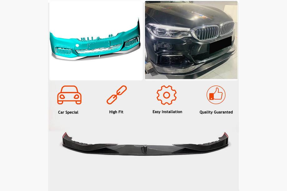 BMW Serie 5 G30/G31 2017–2023 Lip delantero V1 para M-Sport 2017-2020, Carbono Foto 2