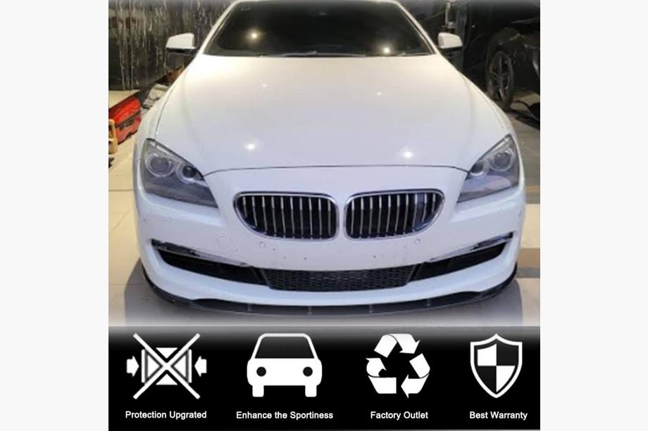 BMW 6 Series F12/F13/F06 2011-2018 Labio delantero para parachoques (para Base 2011-2014, Carbono) Foto 3