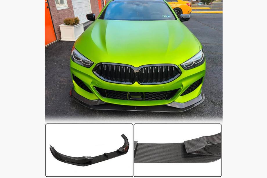 BMW 8 Series G14/G15/G16 2018- Labio delantero parachoques V1 (para M-Sport, Carbono) Foto 1