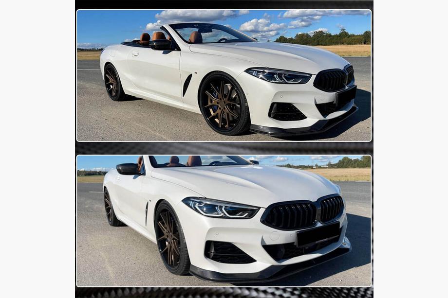 BMW 8 Series G14/G15/G16 2018- Labio delantero parachoques V1 (para M-Sport, Carbono) Foto 5