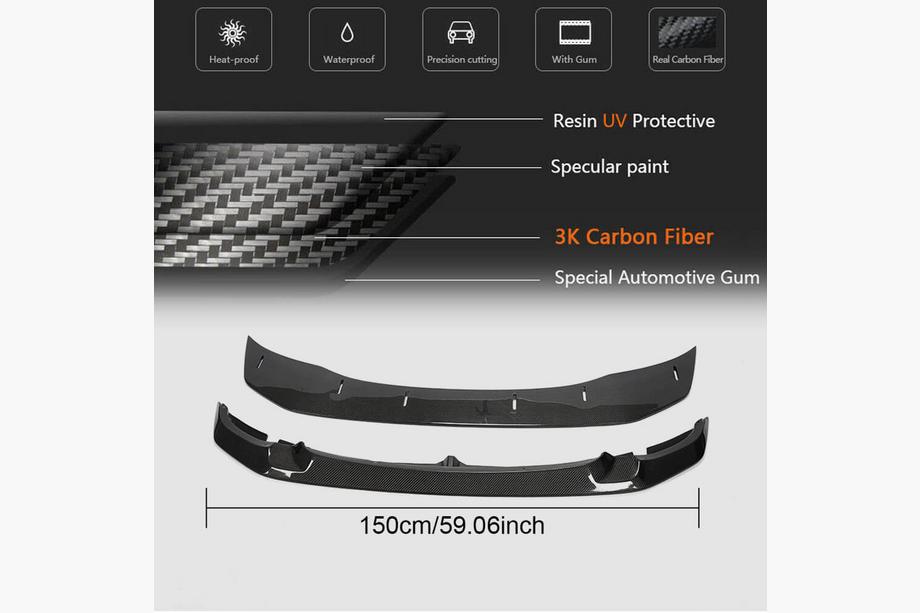 BMW 3 Series F30/F31 2012-2019 Lip delantero V3 para F80 Carbono Foto 5