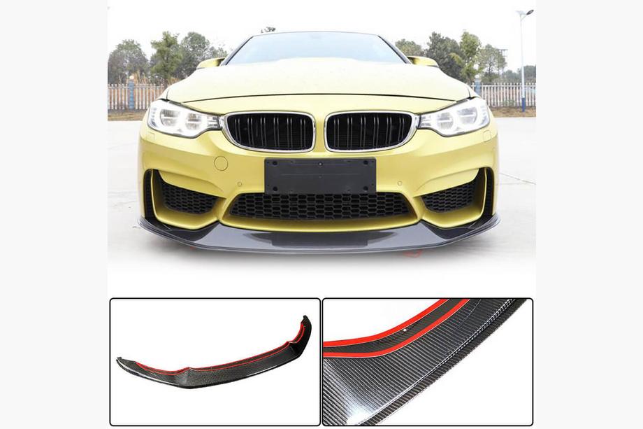 BMW 4 Series F32/F33/F36 2012-2020 Labio delantero V7 para parachoques (para F82/F83, Carbono) Foto 1