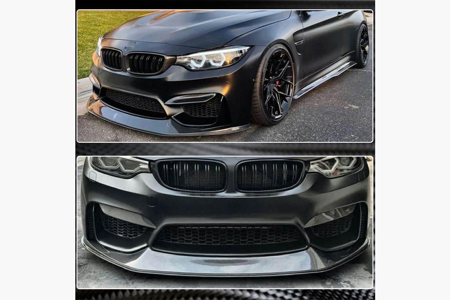 BMW 4 Series F32/F33/F36 2012-2020 Labio delantero V7 para parachoques (para F82/F83, Carbono) Foto 4