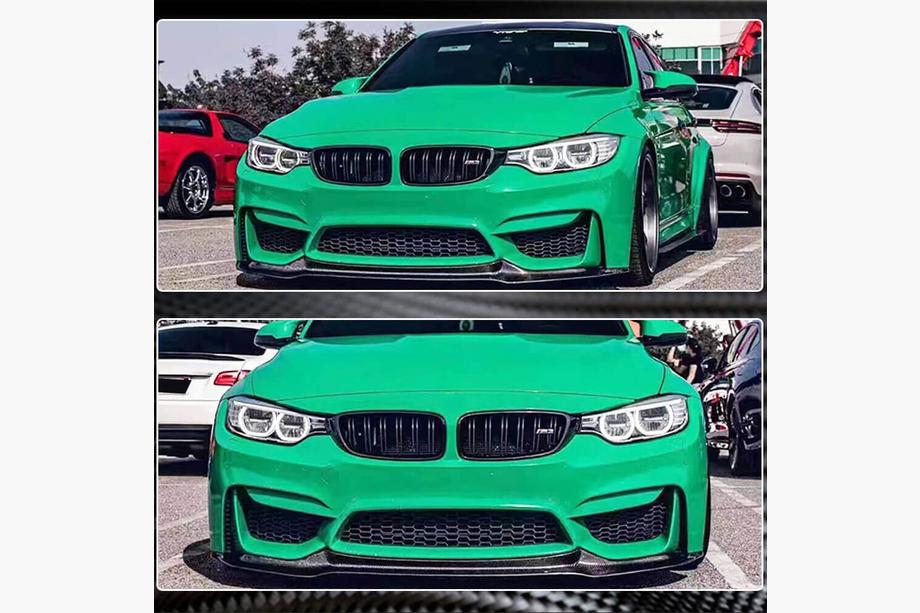 BMW 3 Series F30/F31 2012-2019 Labio de parachoques delantero FRP V17 (para F80) Foto 5