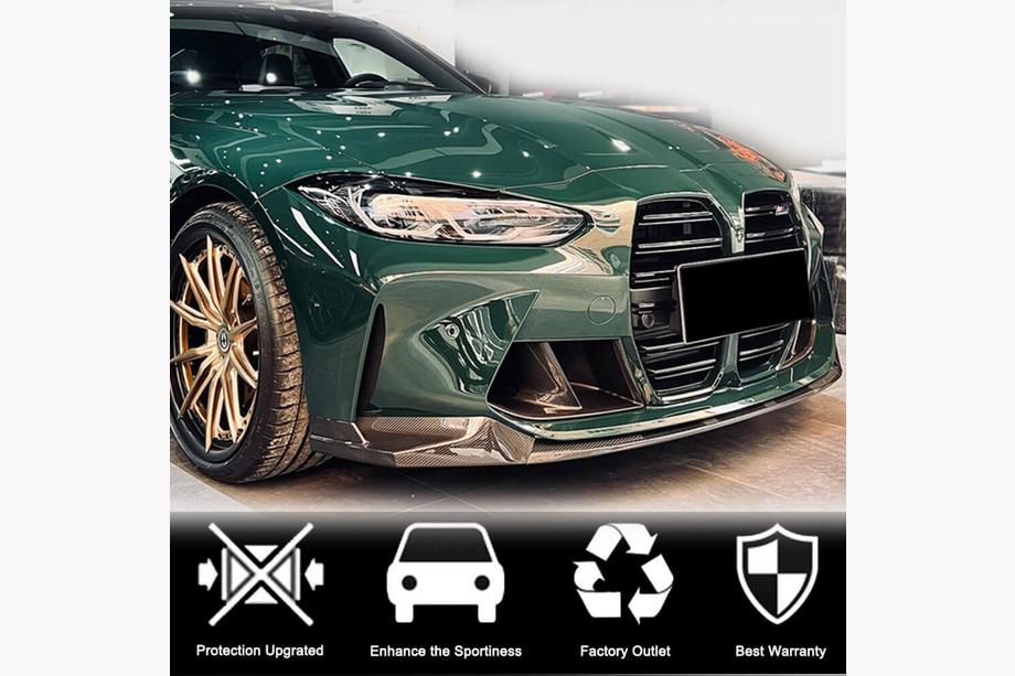 BMW 3 Series G20/G21 2018- Lip delantero de parachoques V3 (para G80, Carbono) Foto 3