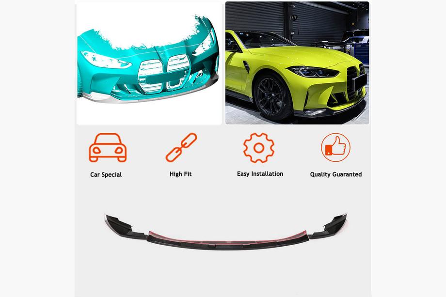 BMW 3 Series G20/G21 2018- Lip delantero V4 para G80, carbono Foto 2