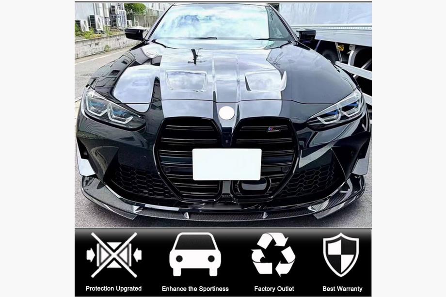 BMW 3 Series G20/G21 2018- Lip delantero parachoques V7 (para G80, Carbono) Foto 2
