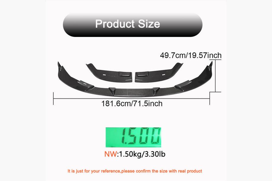 BMW 3 Series G20/G21 2018- Lip delantero parachoques V7 (para G80, Carbono) Foto 5