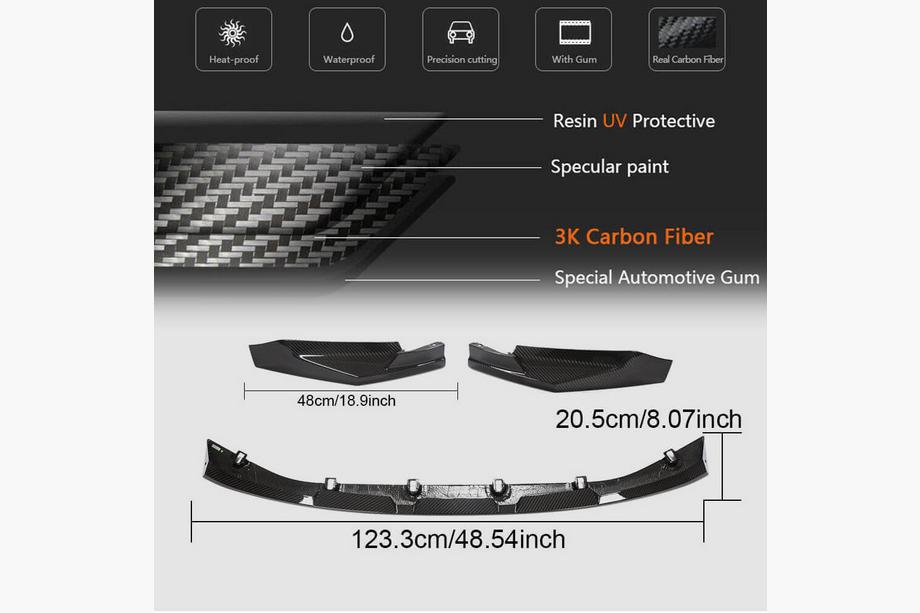 BMW 4 Series G22/23/26 2020- Labio delantero V7 para G82/G83, Carbono Foto 5