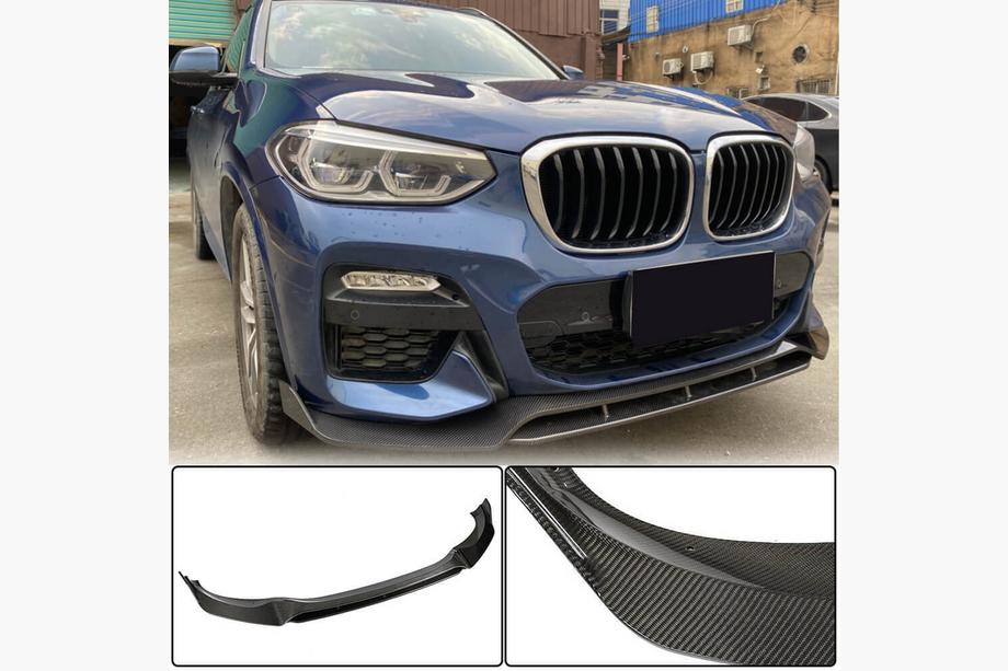 BMW X3 G01 2018- Lip delantero para parachoques original M-Sport 2018-2021, Carbono Foto 1