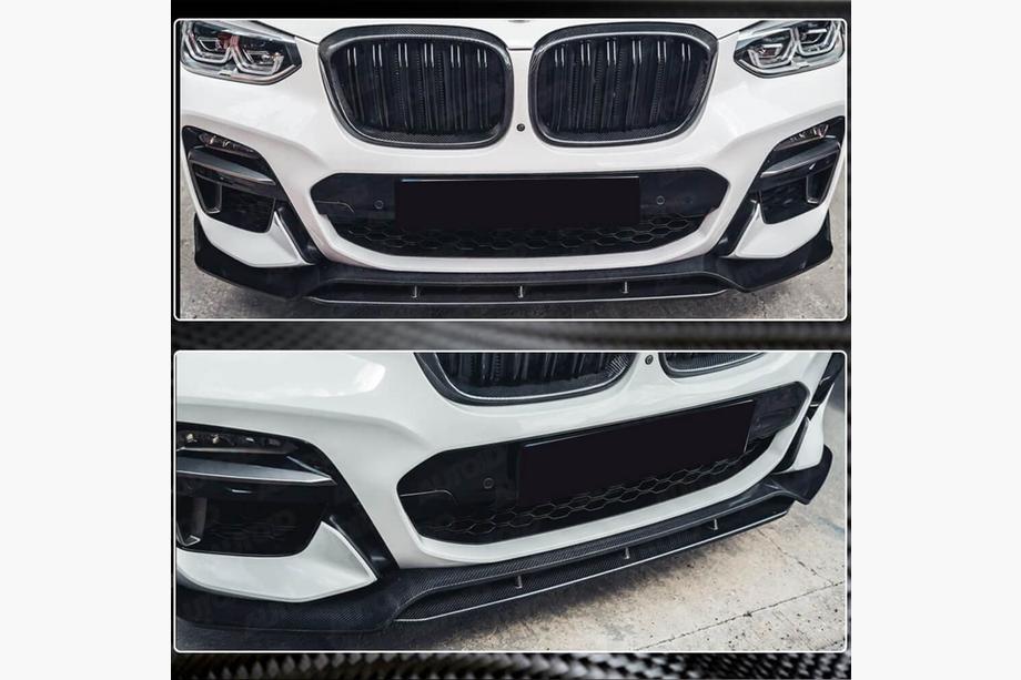 BMW X3 G01 2018- Lip delantero para parachoques original M-Sport 2018-2021, Carbono Foto 4