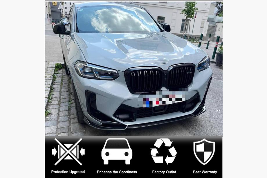 BMW X4 G02 2018- Labio delantero para parachoques (para F98 2022-2025, Carbono) Foto 2