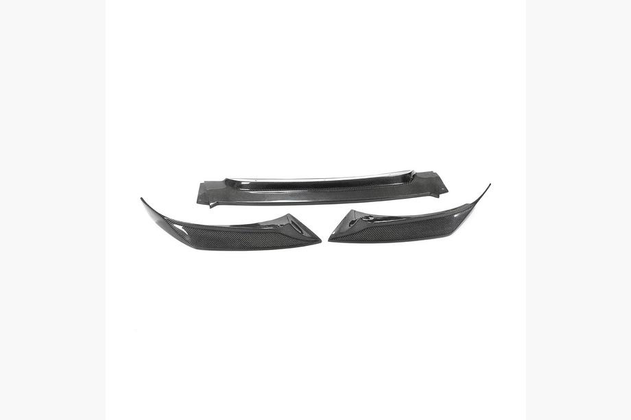 BMW X6 F16 2014-2019 Extensión de parachoques delantero Lip V2 (para Base, Carbono) Image