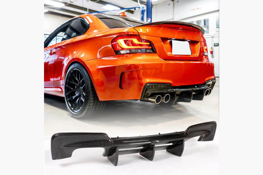 BMW 1 Series E81/E82/E87/E88 2004-2011 Difusor de Parachoques Trasero (para 1M E82, Carbono) Image