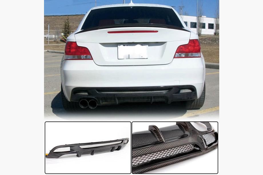 BMW 1 Series E81/E82/E87/E88 2004-2011 Difusor Trasero de Parachoques V2 (para E82/E88 M-Sport, Carbono) Foto 3
