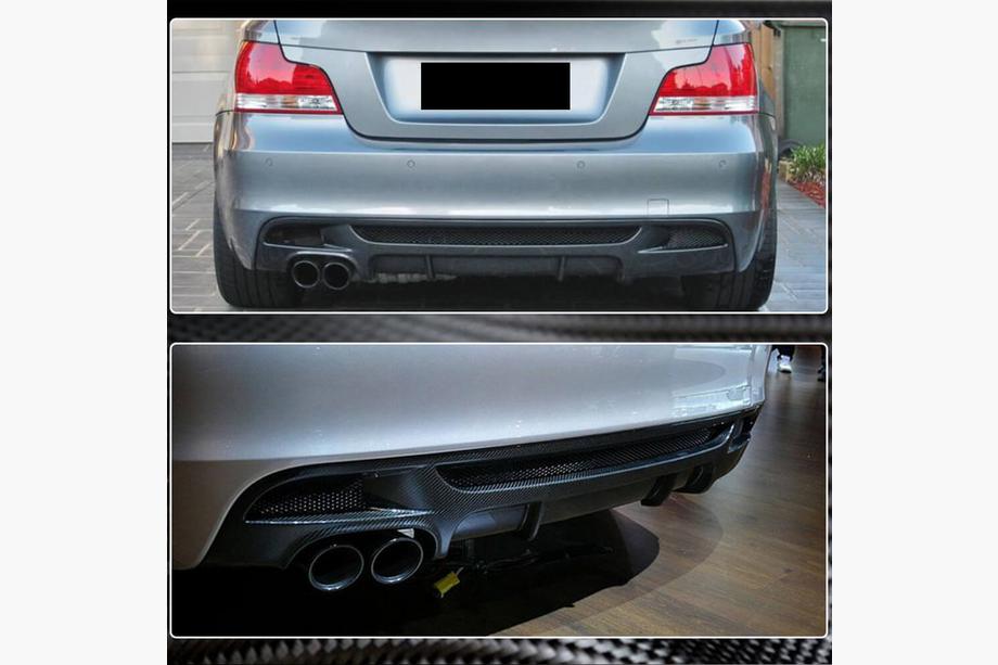 BMW 1 Series E81/E82/E87/E88 2004-2011 Difusor Trasero de Parachoques V2 (para E82/E88 M-Sport, Carbono) Foto 5
