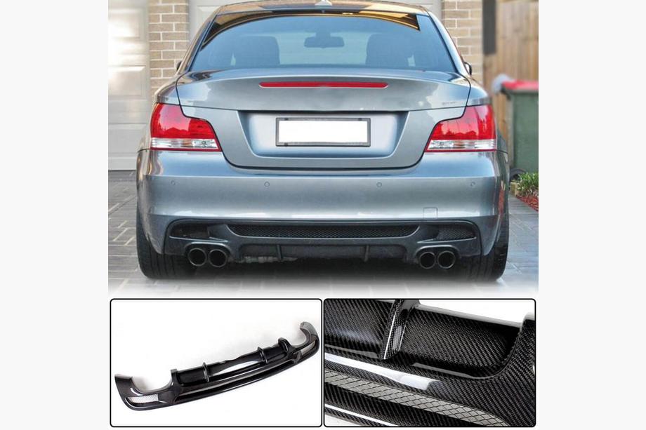 BMW 1 Series E81/E82/E87/E88 2004-2011 Difusor Trasero de Parachoques V2 (para E82/E88 M-Sport, Carbono) Foto 8