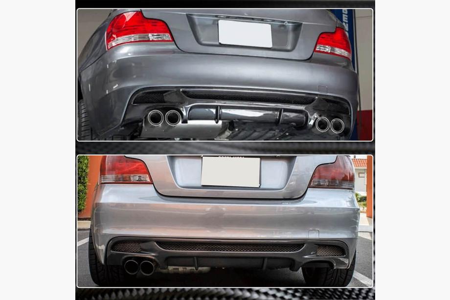 BMW 1 Series E81/E82/E87/E88 2004-2011 Difusor Trasero de Parachoques V2 (para E82/E88 M-Sport, Carbono) Foto 10