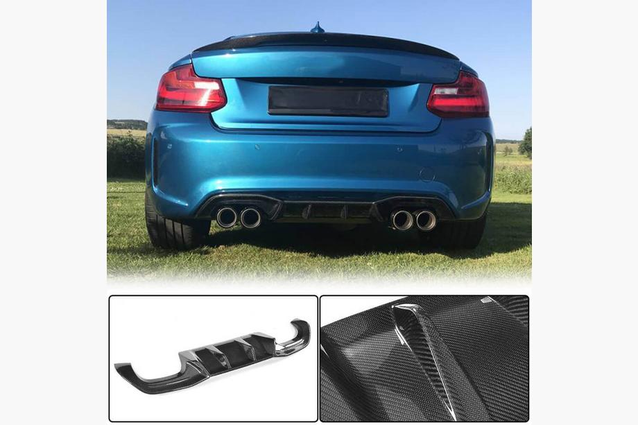 BMW 2 Series F22/F23 2014-2021 Difusor Trasero V6 (para F87 M2/M2C, Carbono) Foto 1