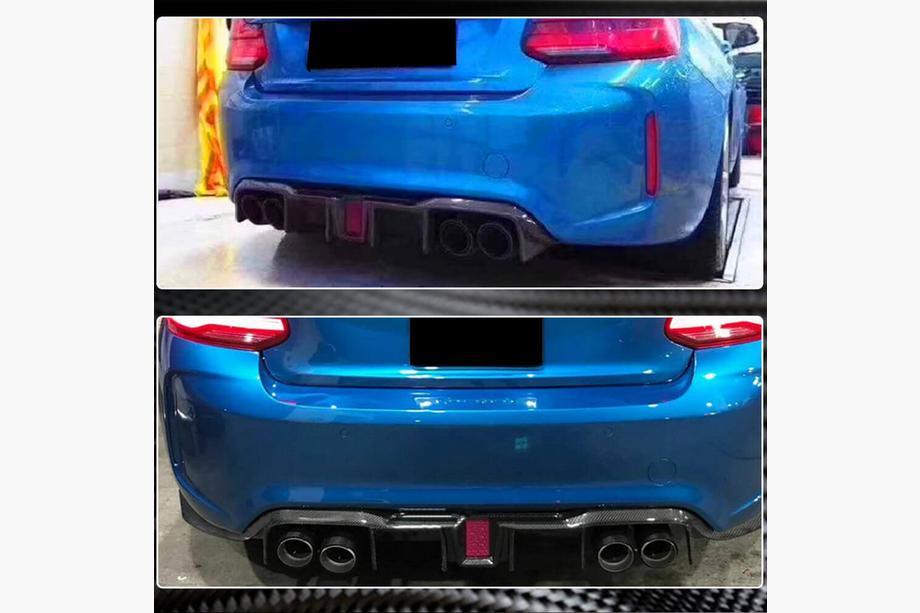 BMW 2 Series F22/F23 2014-2021 Difusor Trasero V8 (para F87 M2/M2C, Carbono) Foto 4