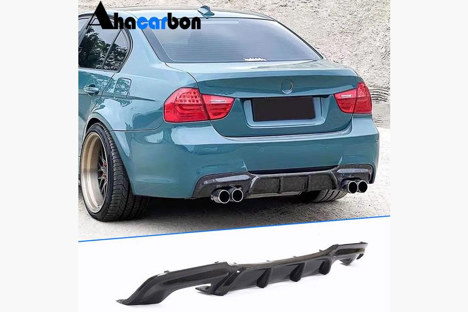 BMW 3 Series E90/E91 2005-2011 Difusor trasero para parachoques E90 M-Sport, Carbono Foto 1