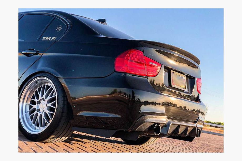BMW 3 Series E90/E91 2005-2011 Difusor trasero para parachoques E90 M-Sport, Carbono Foto 4
