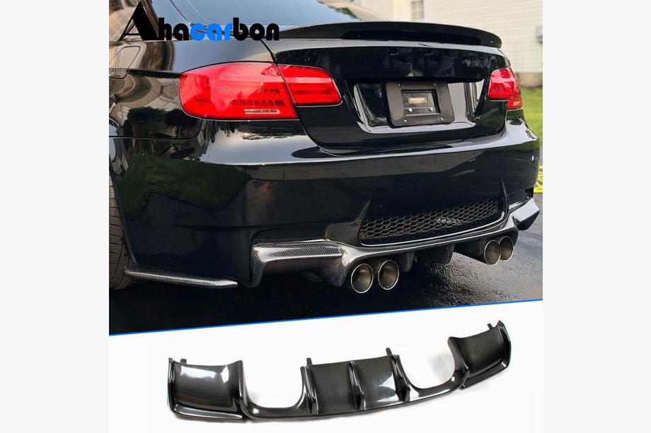 BMW 3 Series E92/E93 2006–2013 Difusor de Parachoques Trasero V-Style (para M3, Carbono) Image