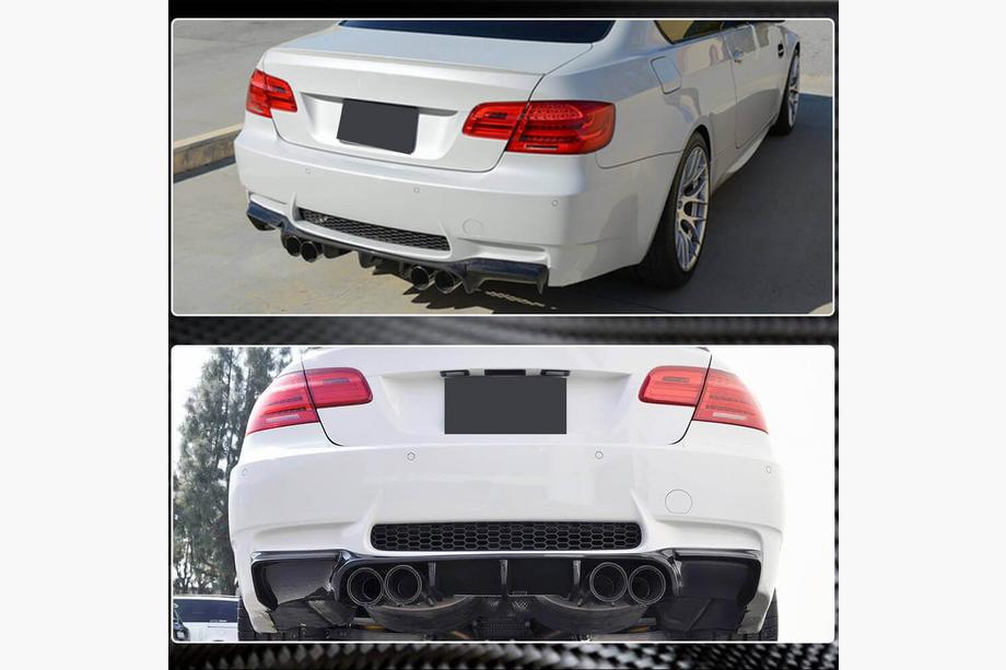 BMW 3 Series E90/E91 2005-2011 Difusor de parachoques trasero FRP V5 (para E92/E93 M3) Image