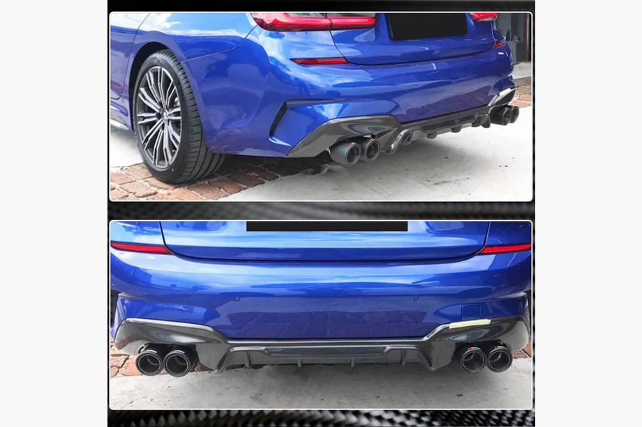 BMW 3 Series G20/G21 2018- Difusor Trasero V7 (para M-Sport 2018-2022, Carbono) Foto 3