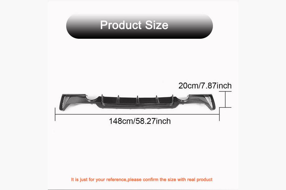 BMW 4 Series F32/F33/F36 2012-2020 Difusor Trasero V3 (para M-Sport, Carbono) Foto 5