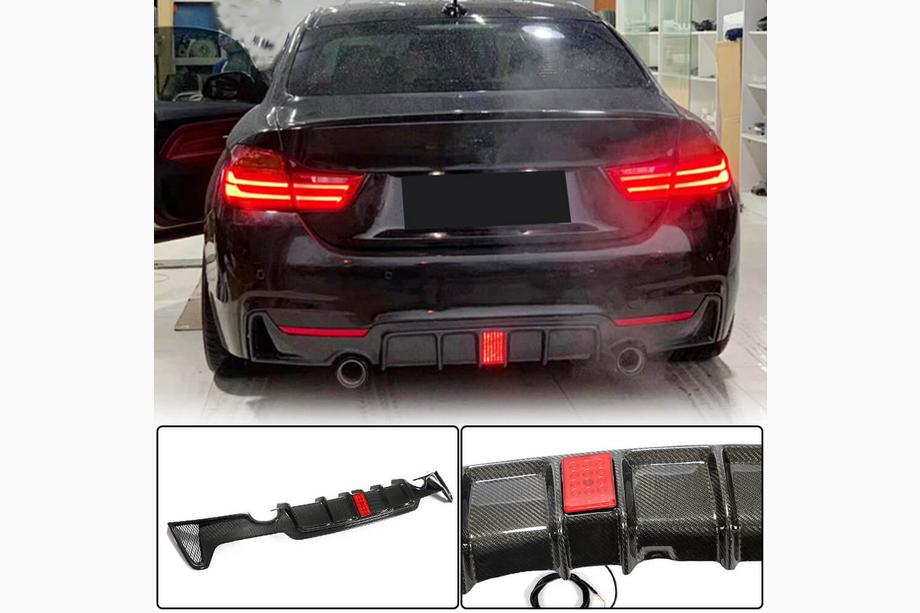 BMW 4 Series F32/F33/F36 2012-2020 Difusor trasero V8 (para M-Sport, carbono) Foto 1