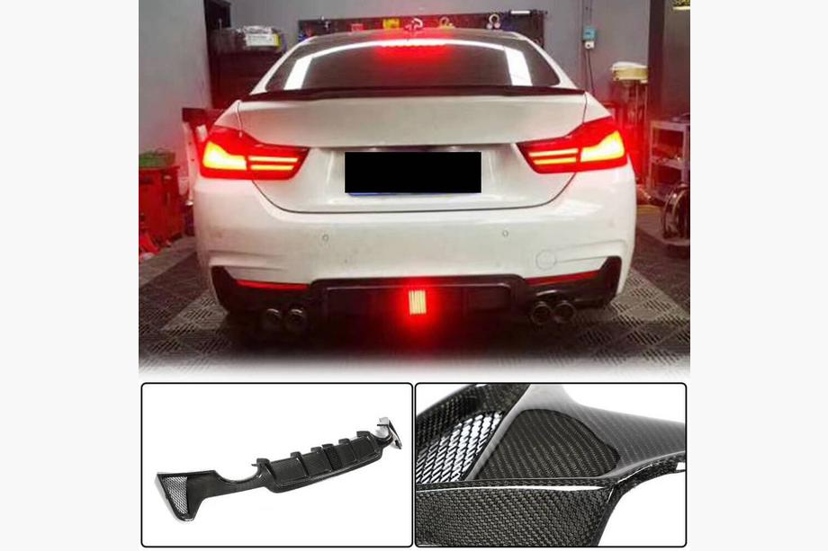 BMW 4 Series F32/F33/F36 2012-2020 Difusor trasero V8 (para M-Sport, carbono) Foto 2